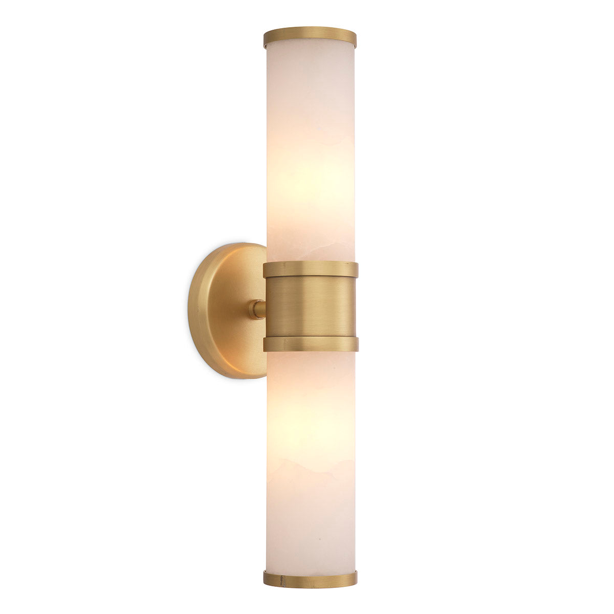 Wall Lamp Claridges Double antique brass finish alabaster by Eichholtz