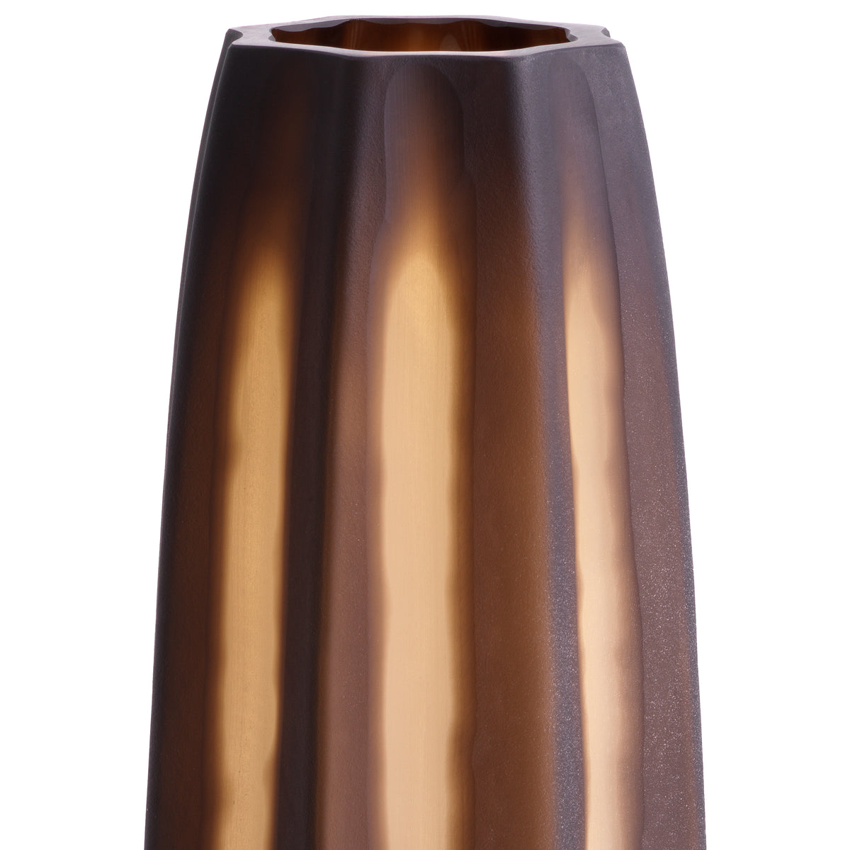 Vase Tiara L dark brown glass by Eichholtz