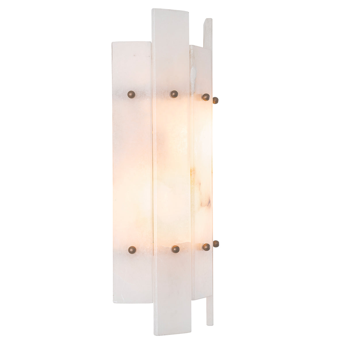 Wall Lamp Ruby antique brass finish alabaster by Eichholtz