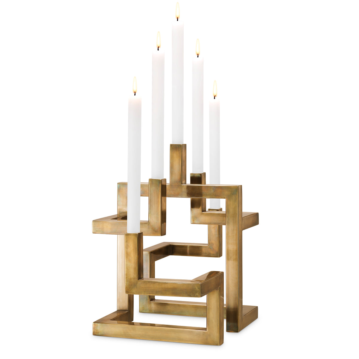 Candle Holder Skyline vintage brass finish by Eichholtz