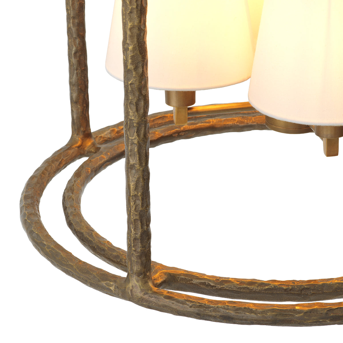 Pendant Montrose vintage brass finish incl white shades by Eichholtz