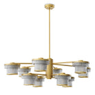 CDJ Chandelier Andromeda antique brass finish smoke glass by Eichholtz