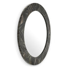 Mirror Cassara straw marquetry charcoal by Eichholtz