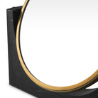 Table Mirror Vivaldi vintage brass finish black marble by Eichholtz