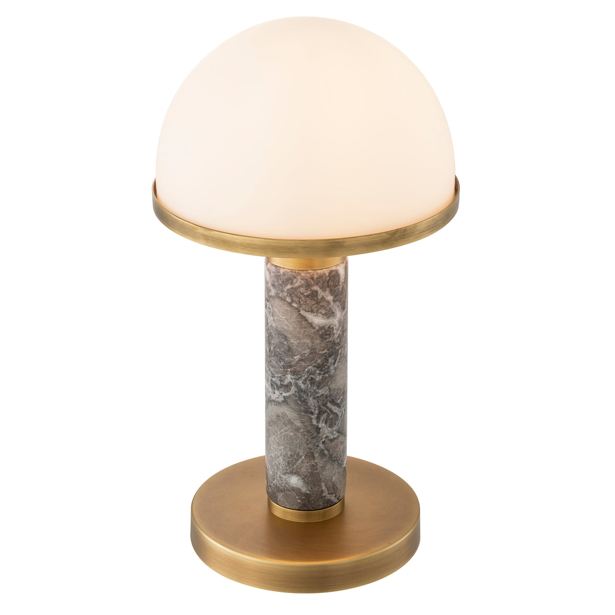 Table Lamp Ziegèl antique brass finish grey marble by Eichholtz