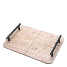 Tray Ugo travertine bronze highlight finish by Eichholtz