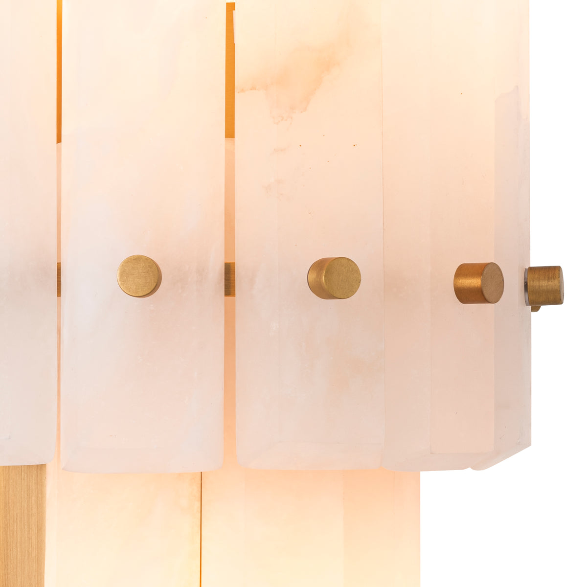 Wall Lamp Blason Double antique brass finish alabaster by Eichholtz