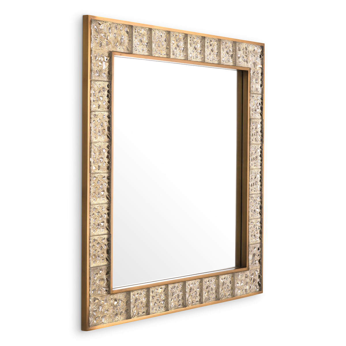 Mirror Mellot square vintage brass finish by Eichholtz