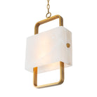 CDJ Chandelier Melbourne antique brass finish alabaster by Eichholtz