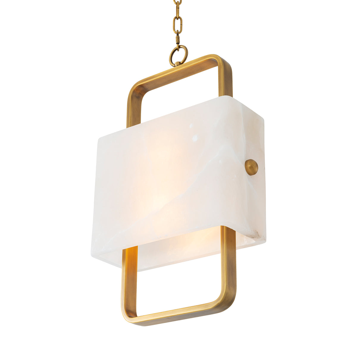 CDJ Chandelier Melbourne antique brass finish alabaster by Eichholtz