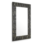 Mirror Belmont straw marquetry charcoal by Eichholtz