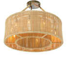 Chandelier Bernardi natural rattan by Eichholtz