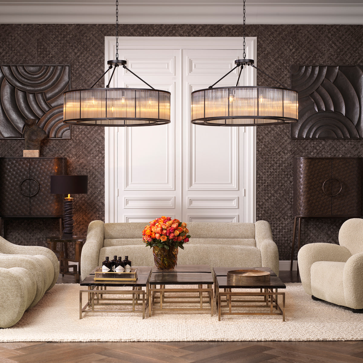 Ceiling Lamp Bernardi XL bronze finish by Eichholtz