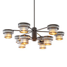 CDJ Chandelier Andromeda bronze highlight finish smoke glass by Eichholtz