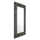 Mirror Belmont straw marquetry charcoal by Eichholtz