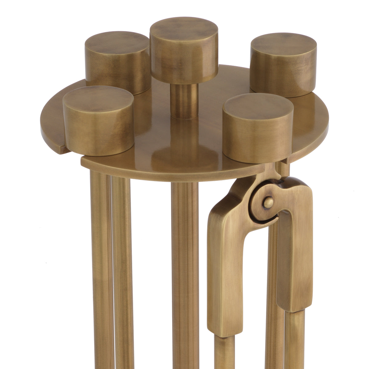 Fire Tools set Lara vintage brass finish by Eichholtz