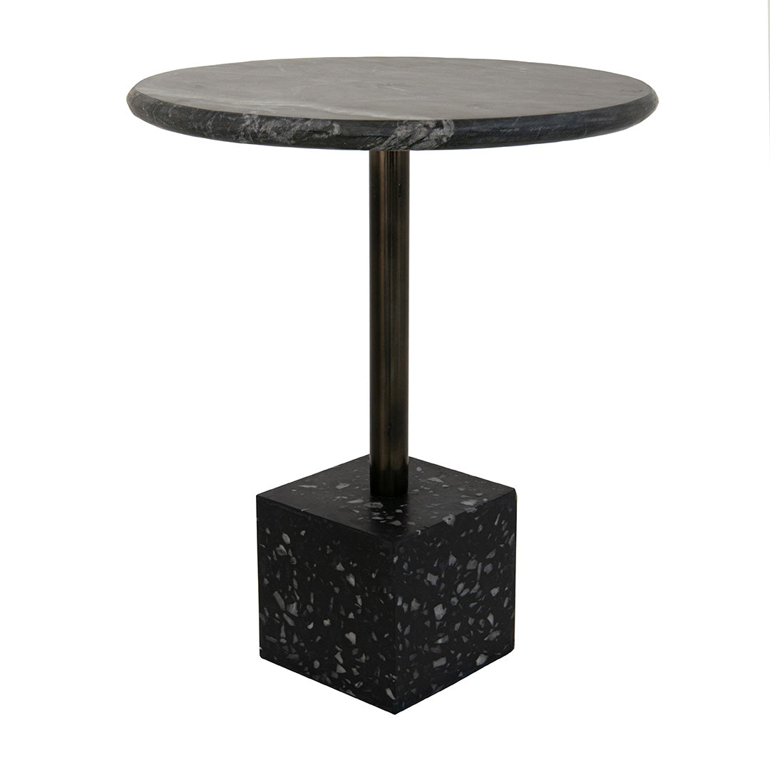 Ivo Black Marble Base Side Table – Decorum Interiors