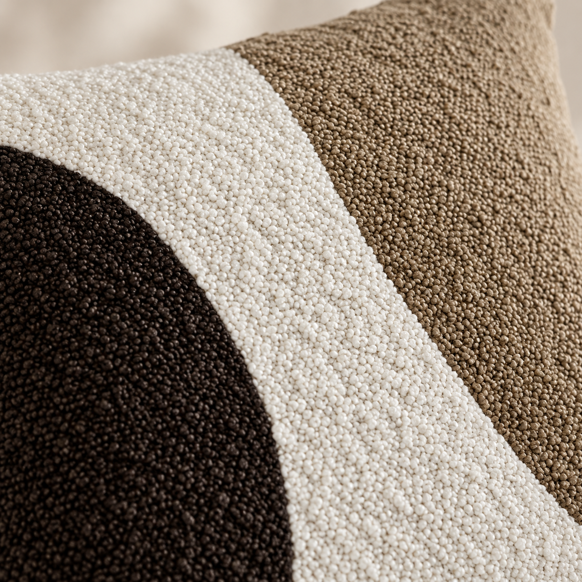 Otto Natural Boucle Abstract Circle Cushion 45 cm x 45 cm Malini
