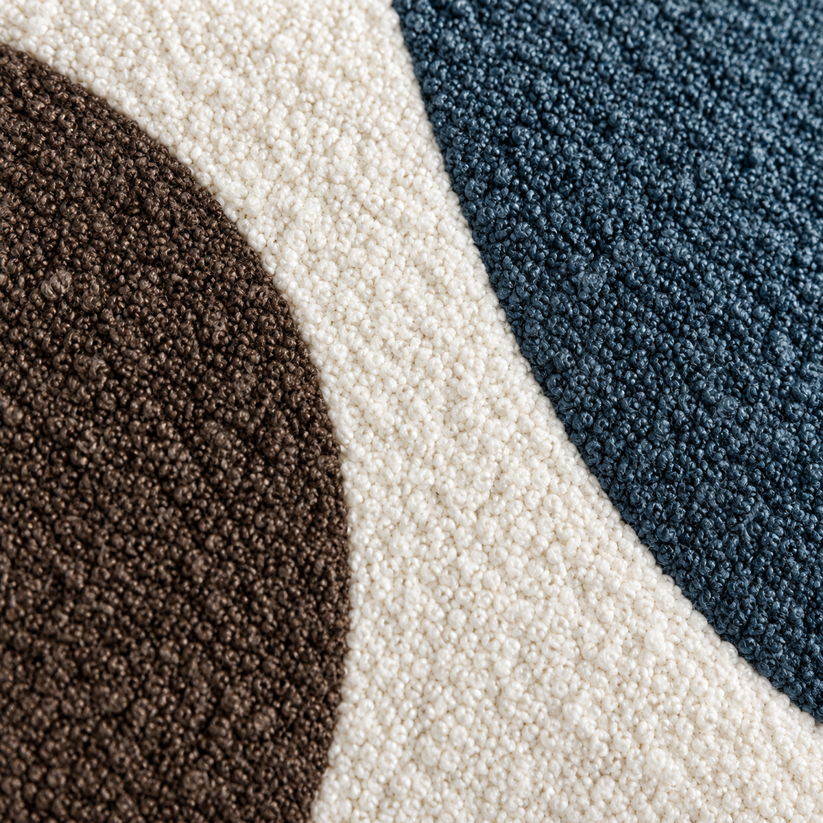 Otto Navy Boucle Abstract Circle Cushion 45 cm x 45 cm Malini