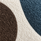 Otto Navy Boucle Abstract Circle Cushion 45 cm x 45 cm Malini