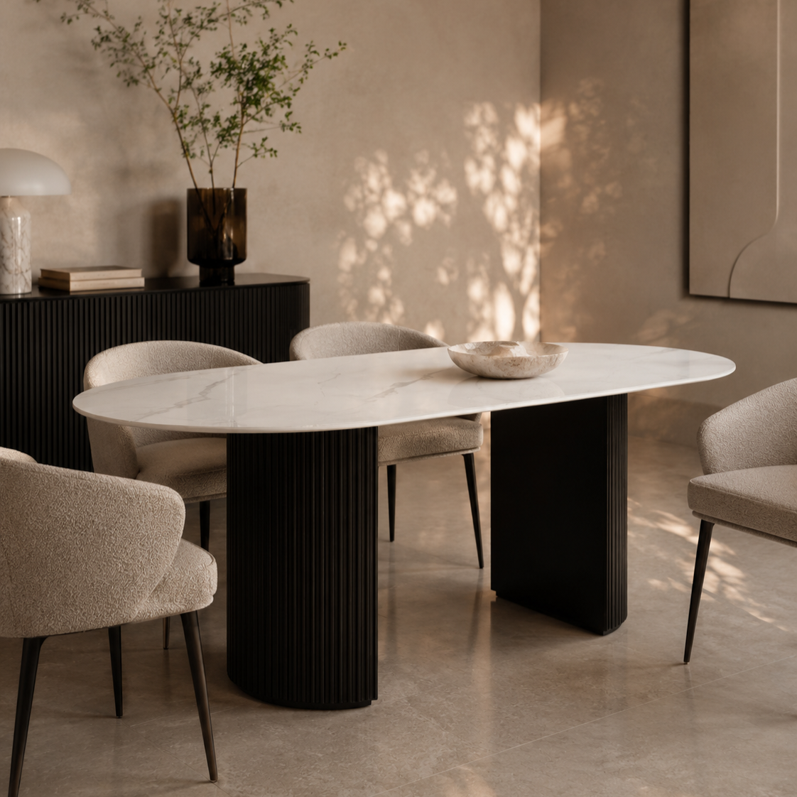 Rhodes Black Dining Table by Tommy Franks