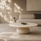 Rolo Coffee Table Matte Beige by Tommy Franks