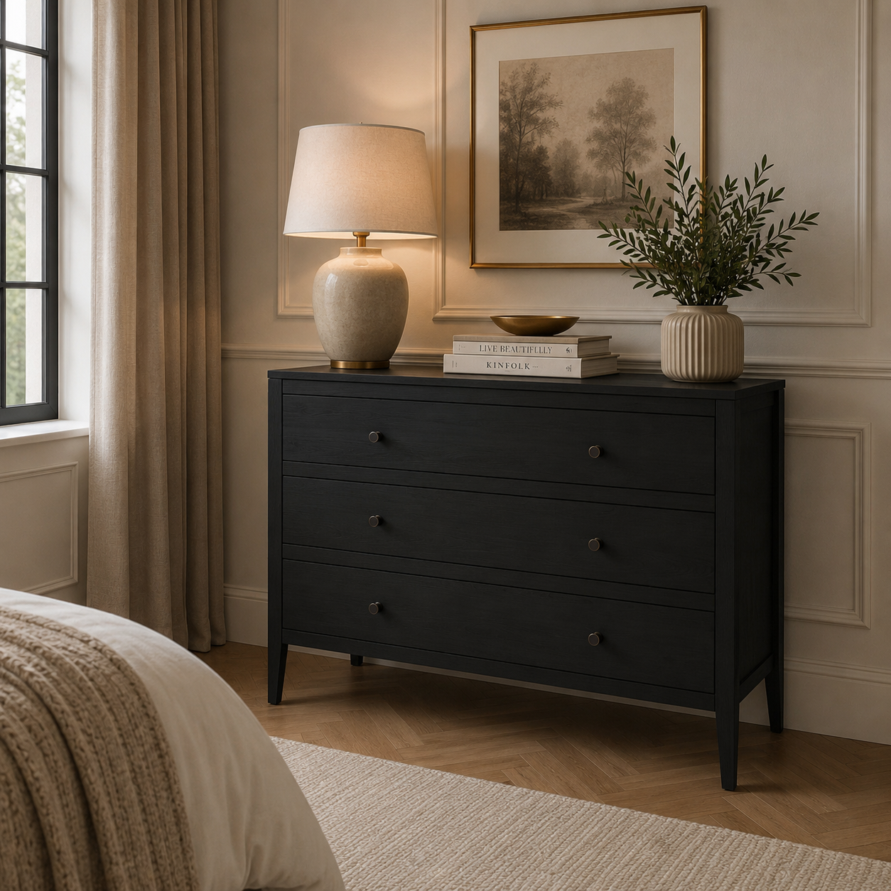 Radford Chest of Drawers - Black by D.I. Designs