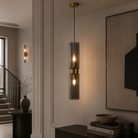 Revere Gold & Smoked Glass Single Pendant by Luxe Collection