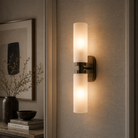 Revere Wall Light in Bronze & Alabaster Shades by Luxe Collection