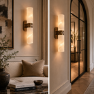 Revere Wall Light in Bronze & Alabaster Shades by Luxe Collection