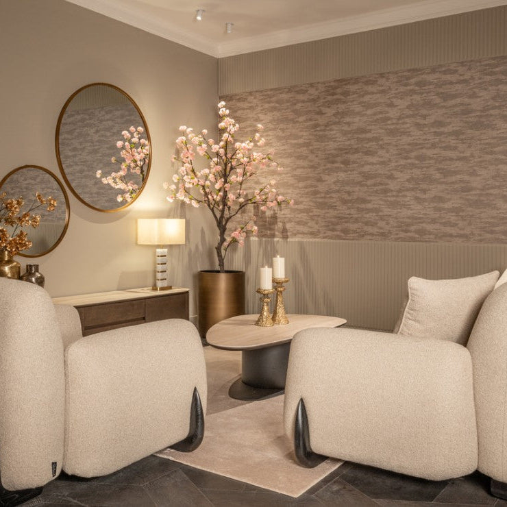 Ritz Pebble Beige Ceramic Top Coffee Table by Richmond Interiors