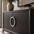Rochel Chrome & Wenge Oak Wood Sideboard by Liang & Eimil