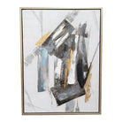 Halley Champagne, Blue, Grey & Gold Canvas by RV Astley