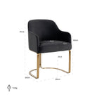 Dining chair Hadley quartz anthracite fire retardant by Richmond Interiors