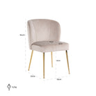 Dining chair Cannon khaki velvet by Richmond Interiors