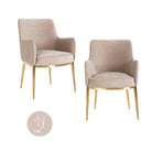Dining chair Breeze khaki velvet fire retardant (Set of 2) by Richmond Interiors