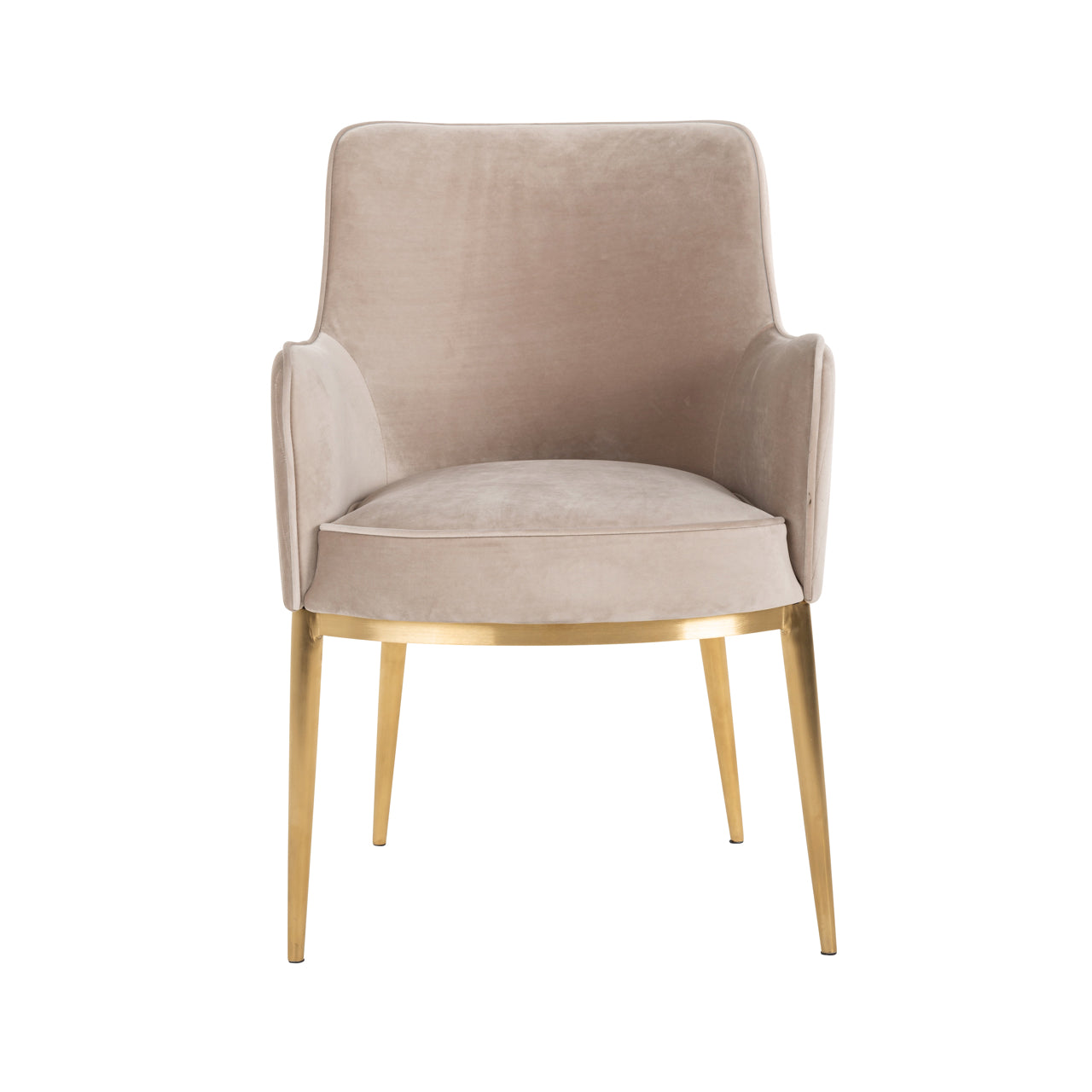Dining chair Breeze khaki velvet fire retardant (Set of 2) by Richmond Interiors
