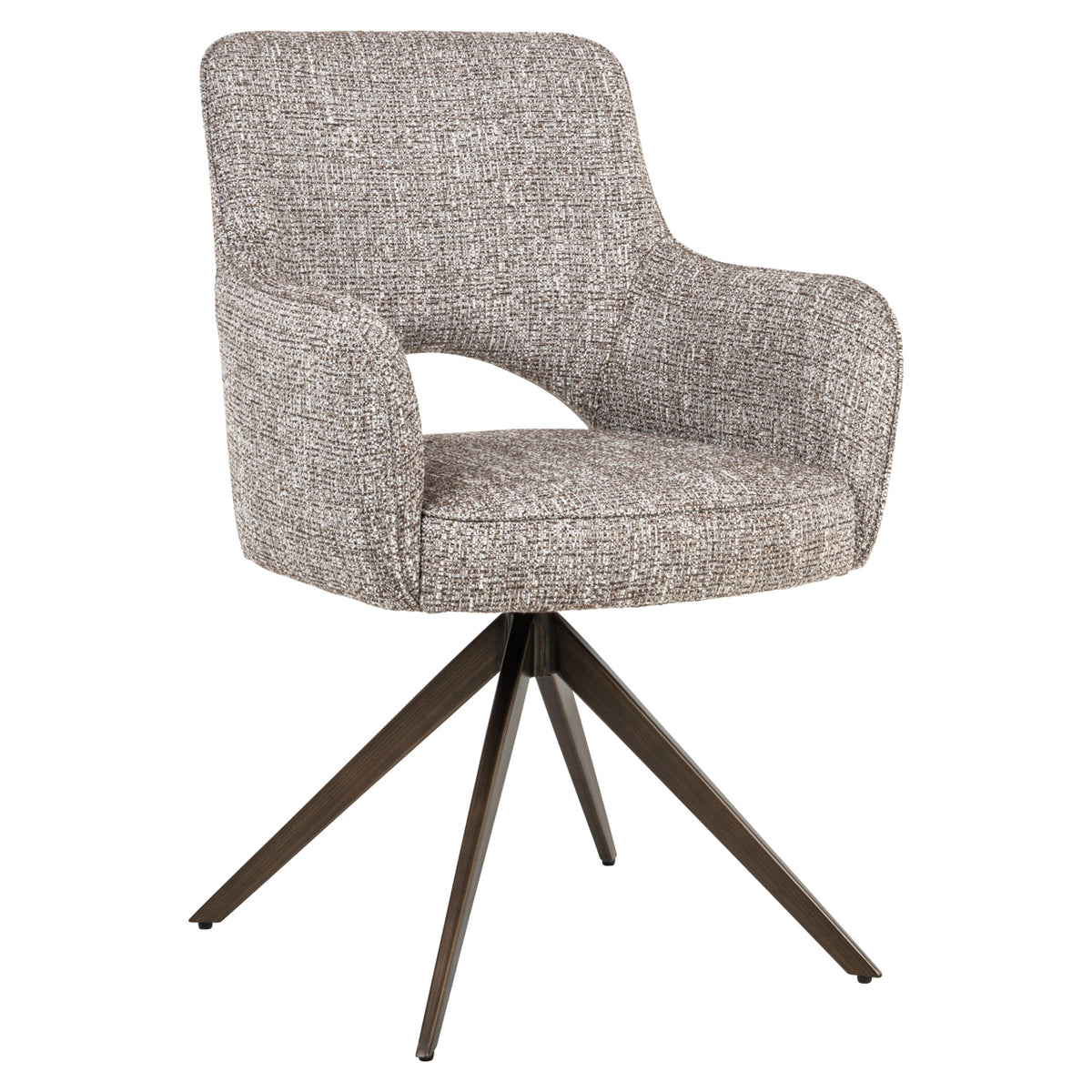Dining chair Ginerva earth tweed swivel by Richmond Interiors