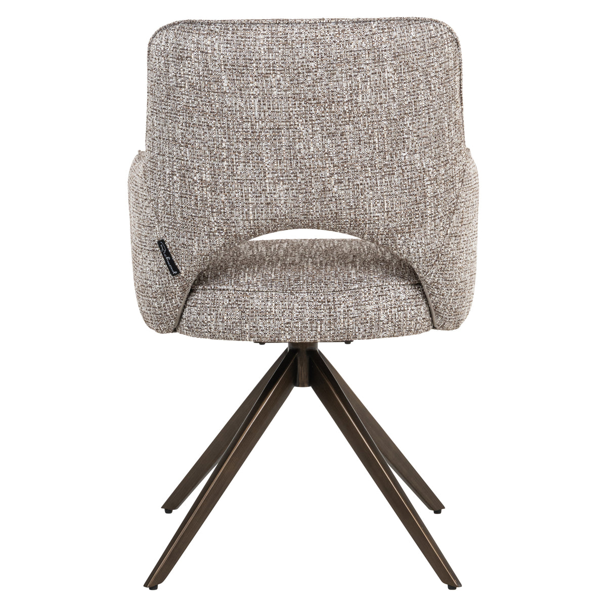 Dining chair Ginerva earth tweed swivel by Richmond Interiors