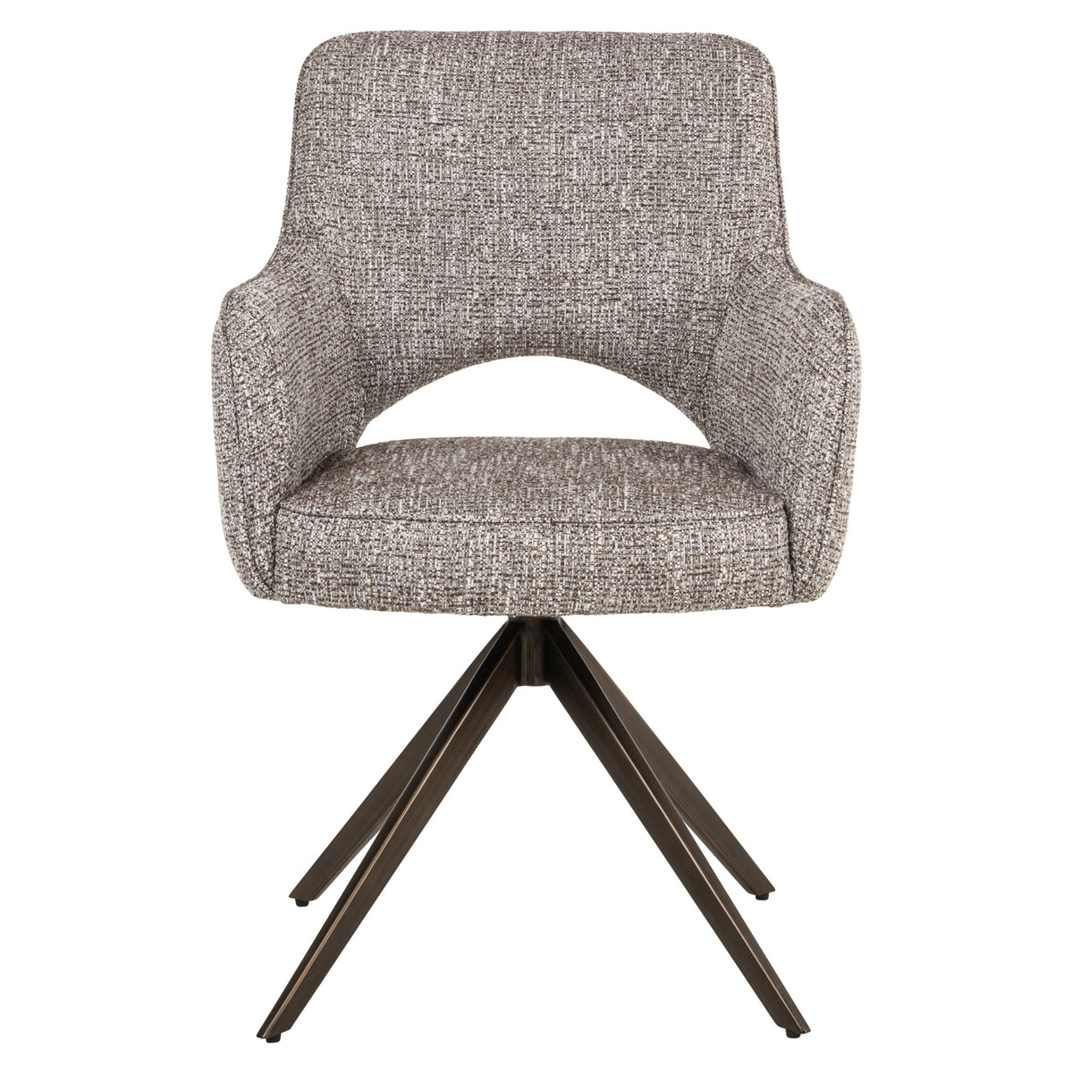 Dining chair Ginerva earth tweed swivel by Richmond Interiors