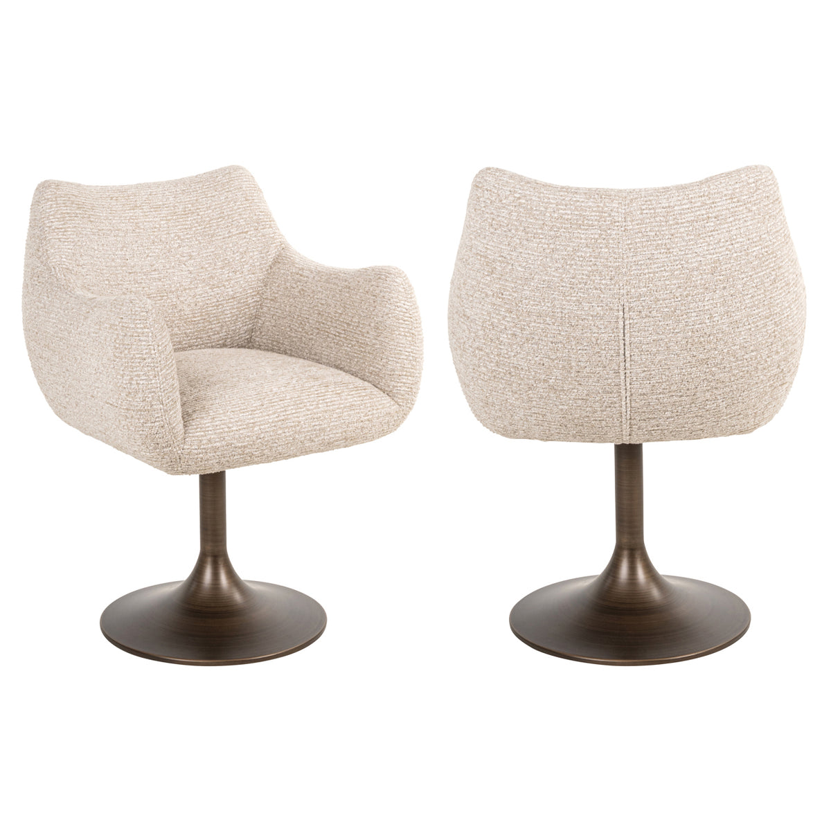 Dining chair Aldo natural linear swivel by Richmond Interiors