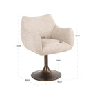 Dining chair Aldo natural linear swivel by Richmond Interiors