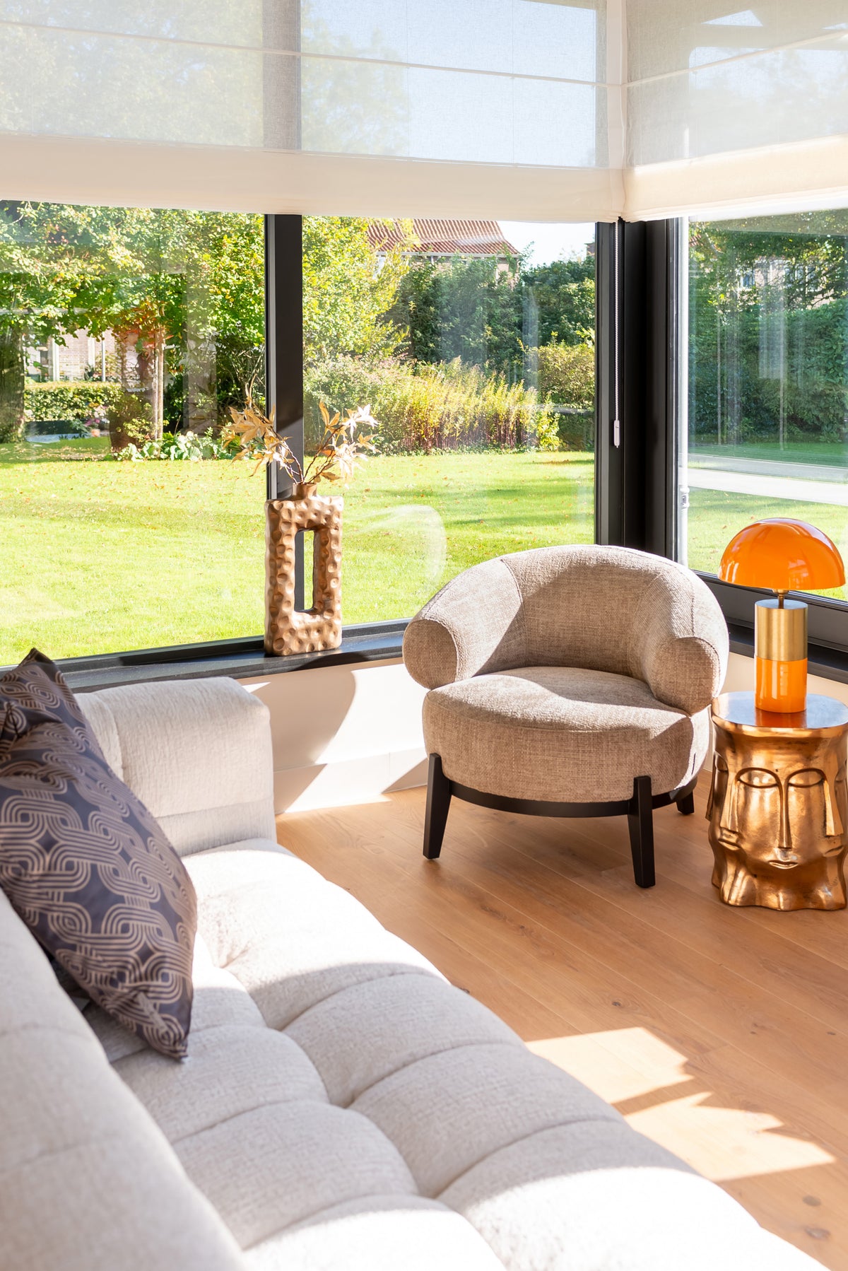 Lounge chair Montana moss labyrinth by Richmond Interiors