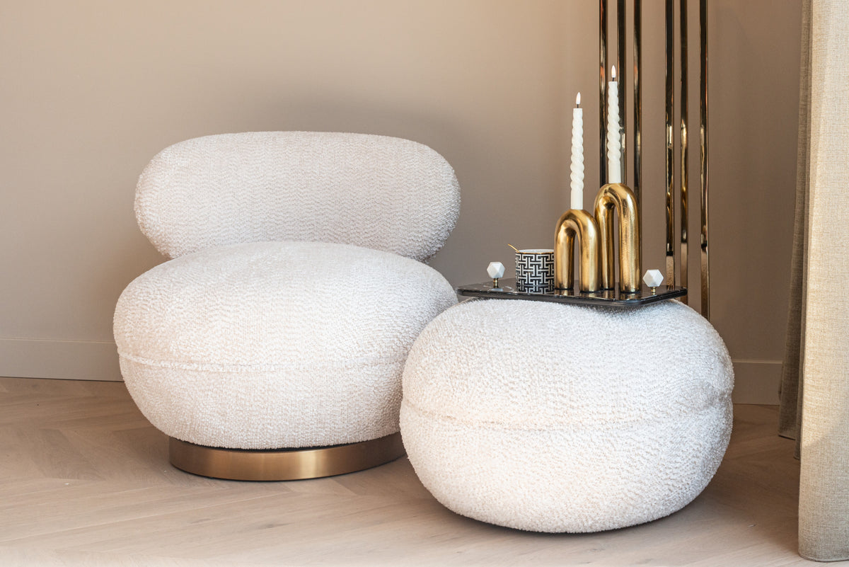 Lounge chair Jace beige tiger swivel by Richmond Interiors