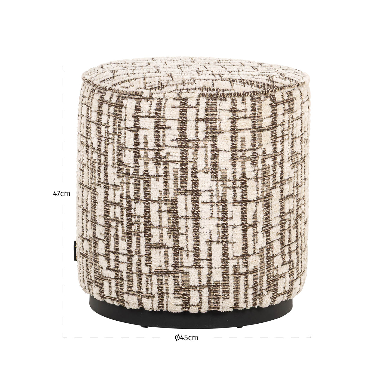 Pouffe & Footstool Lexie cream 45Ø by Richmond Interiors