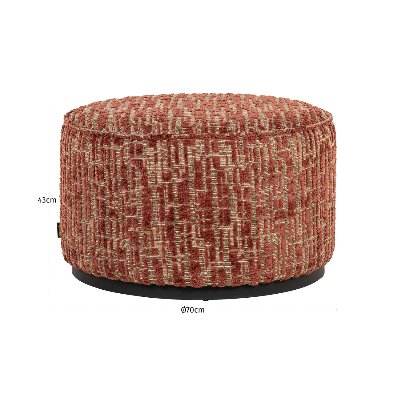 Pouffe & Footstool Lexie terra 70Ø by Richmond Interiors