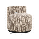 Lounge chair Franny brown labyrinth by Richmond Interiors