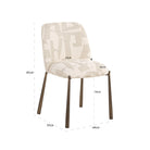 Dining chair Lana beige graffic (Set of 2) by Richmond Interiors