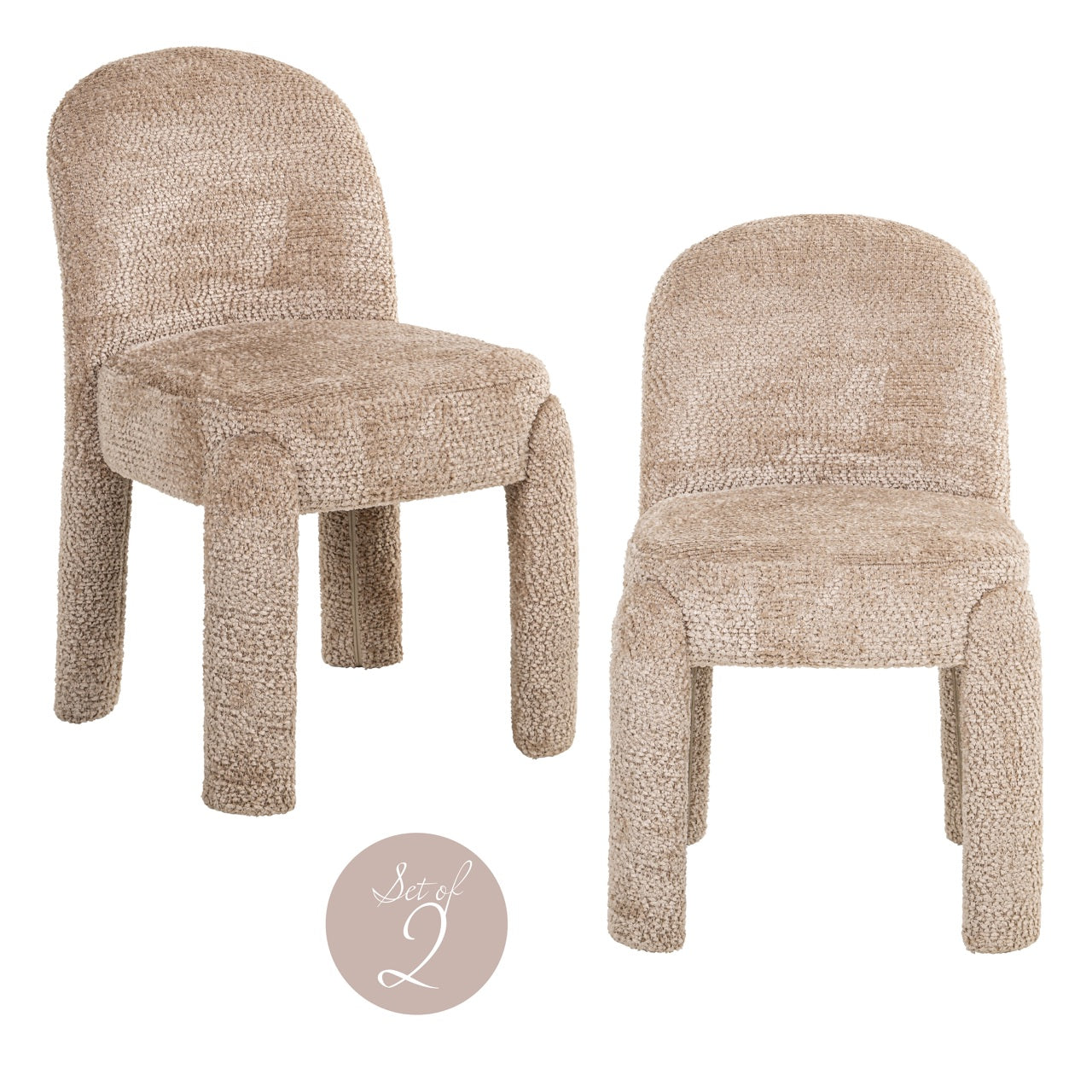 Dining chair Brandi lovely beige (Set of 2) by Richmond Interiors