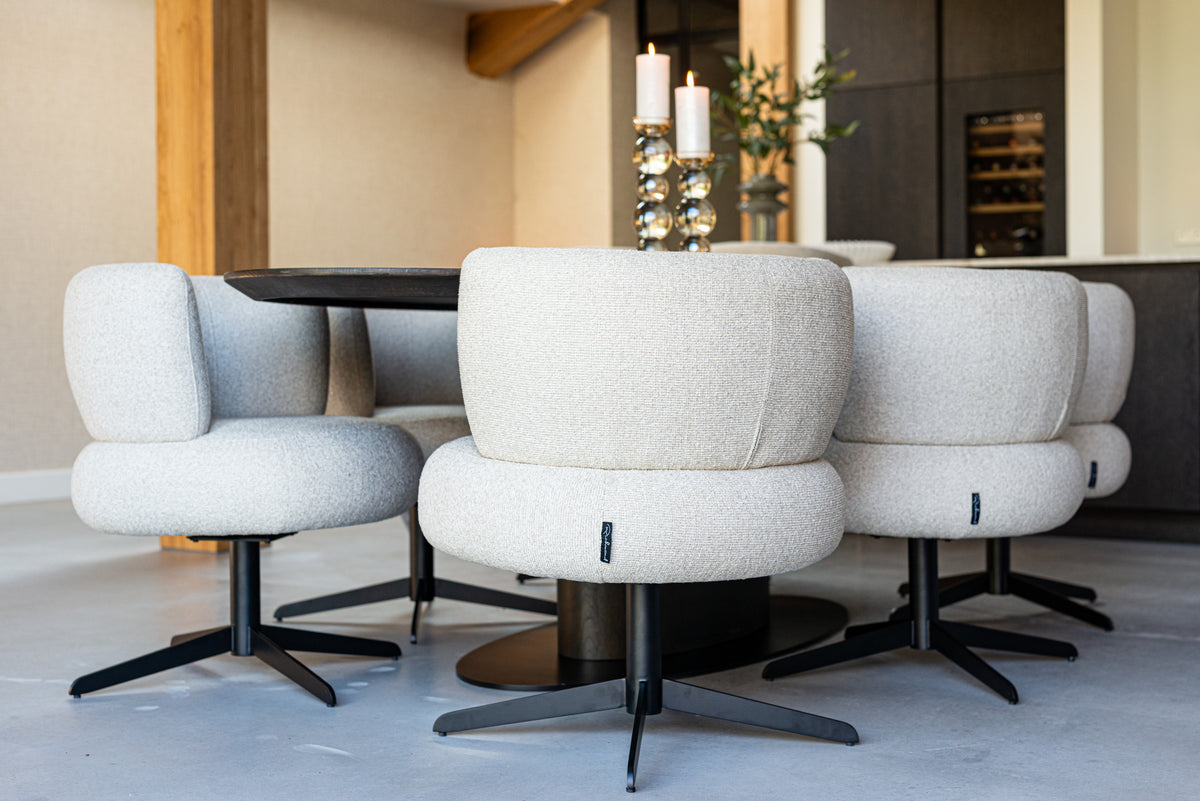 Dining chair Alexis biscotti swivel by Richmond Interiors